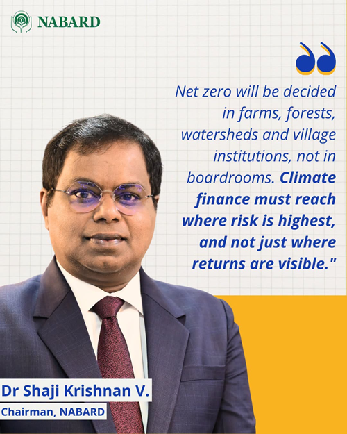 Chairman highlights NABARD importance of channelling investments